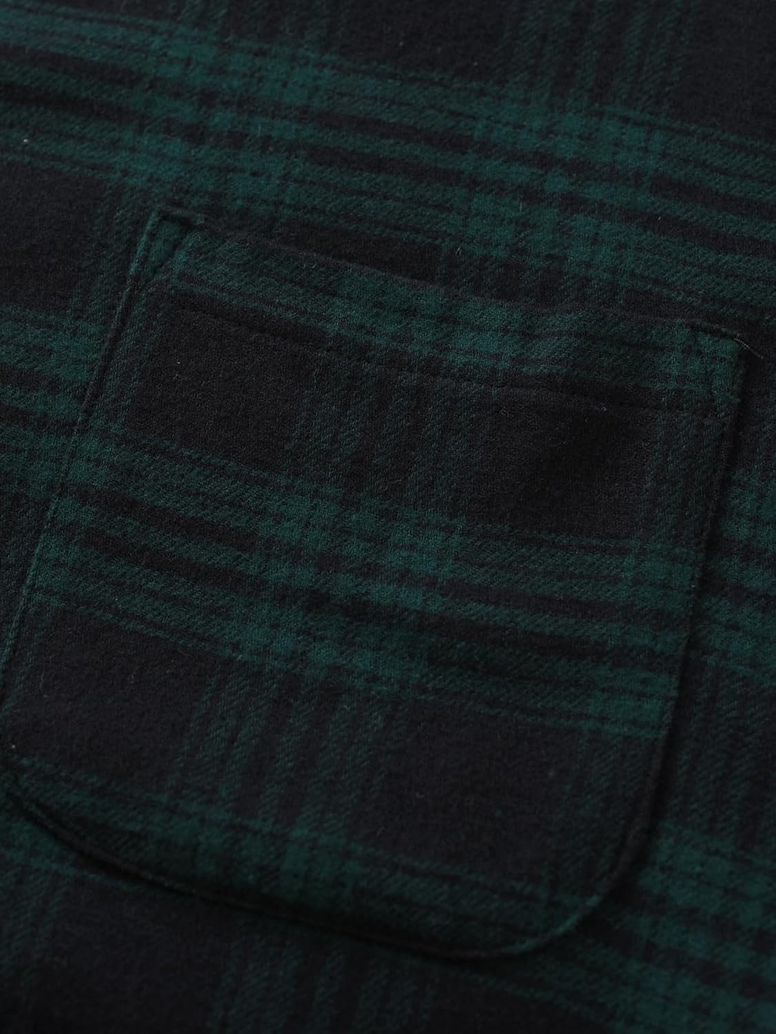 Esenchel Men's Cotton Flannel Nightshirt Long Sleeve Sleep Shirt with Pockets - Image 4