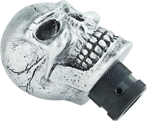 Vista 43 de Lunsom Pomo de palanca de cambios de resina, con cabeza de palanca de cambios de calavera para transmisión de automóvil, se adapta a la mayoría