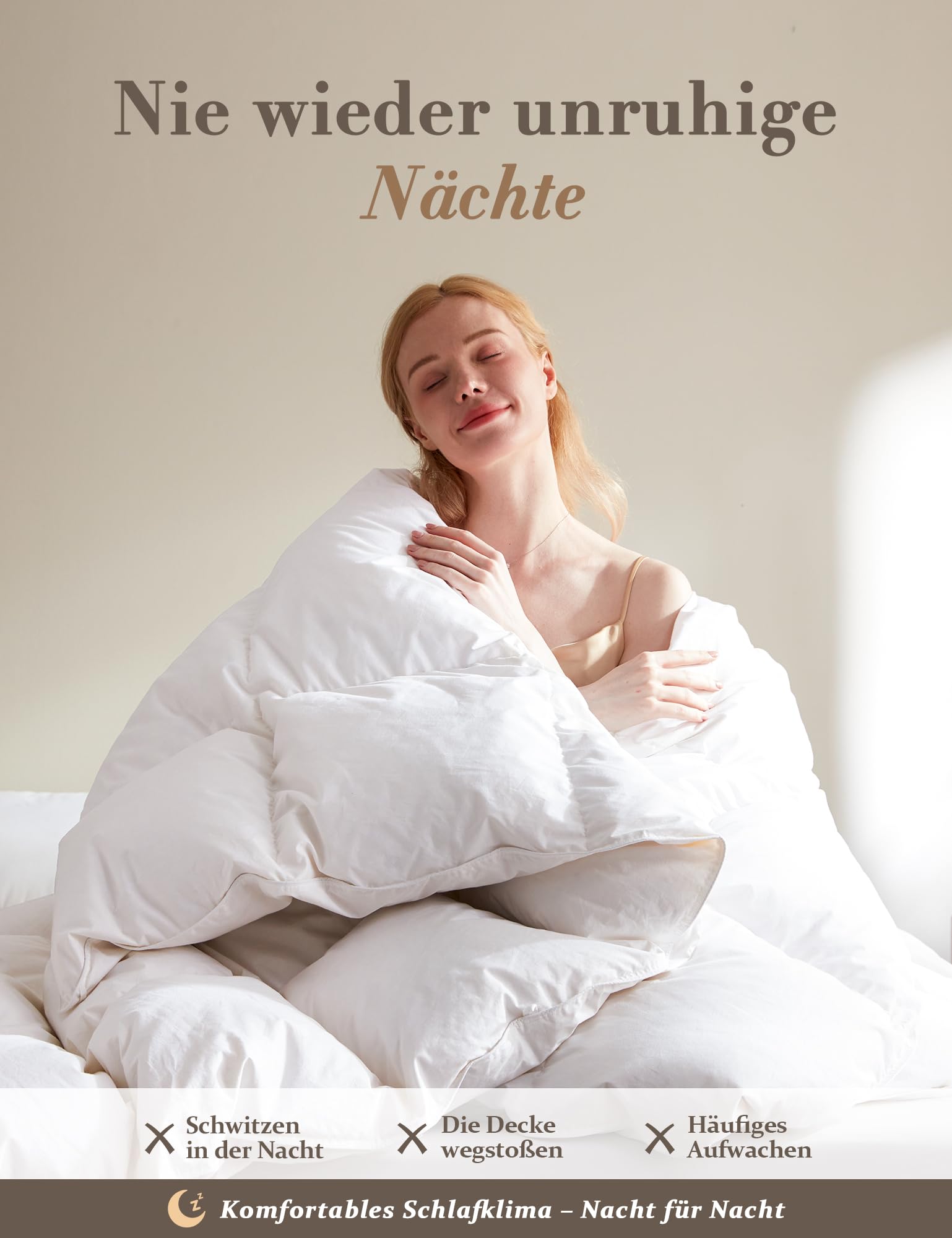 BPC Daunendecke 240x260 cm 90% Daunenfüllung 400g/m² Winterdecke