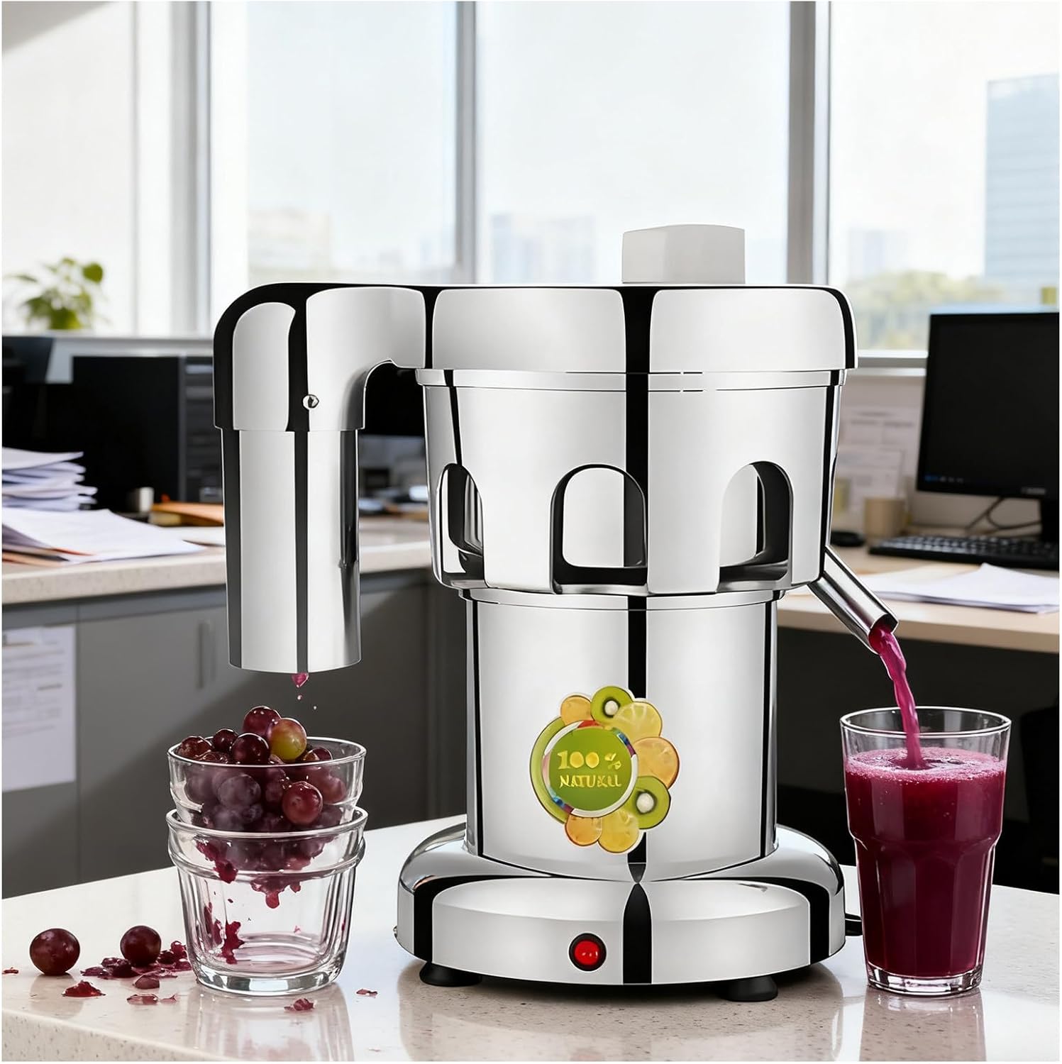 Commercial Juicer Heavy Duty, Electric Centrifugal Juicer Machine, Aluminum Casting and Stainless Steel Constructed Centrifugal Juice Extractor, Juicing Both Fruit and Vegetable A3000(370W)