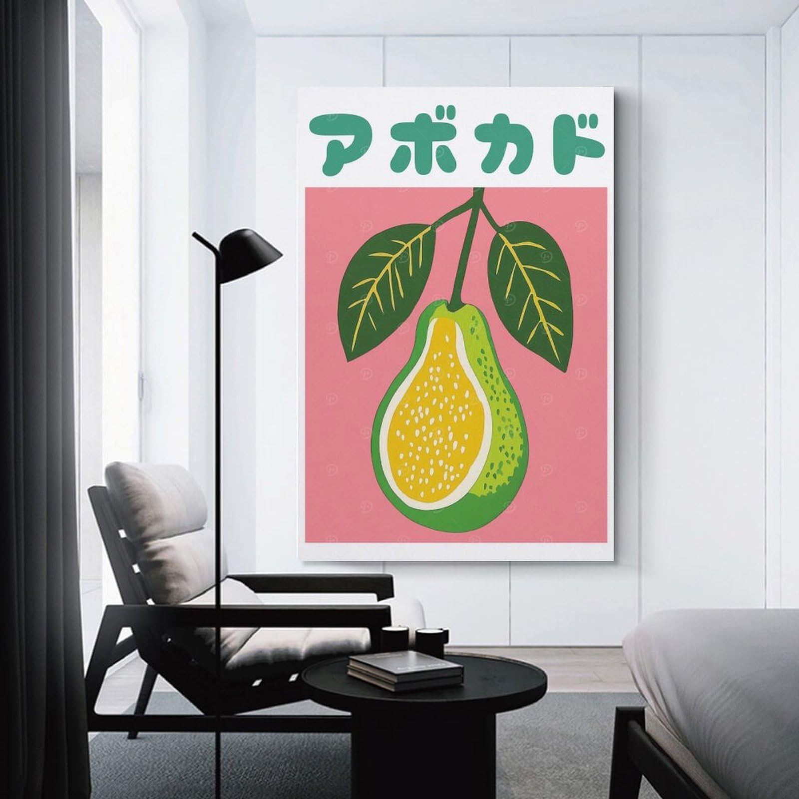 Junmoney Unframe-Style-19 Avocado Japanese Fruit Poster Wall Art Print, 08X12inch(20X30cm), For Living Room, Bedroom, Office Or Hallway, A Flexible Wall Accent For Shared Spaces