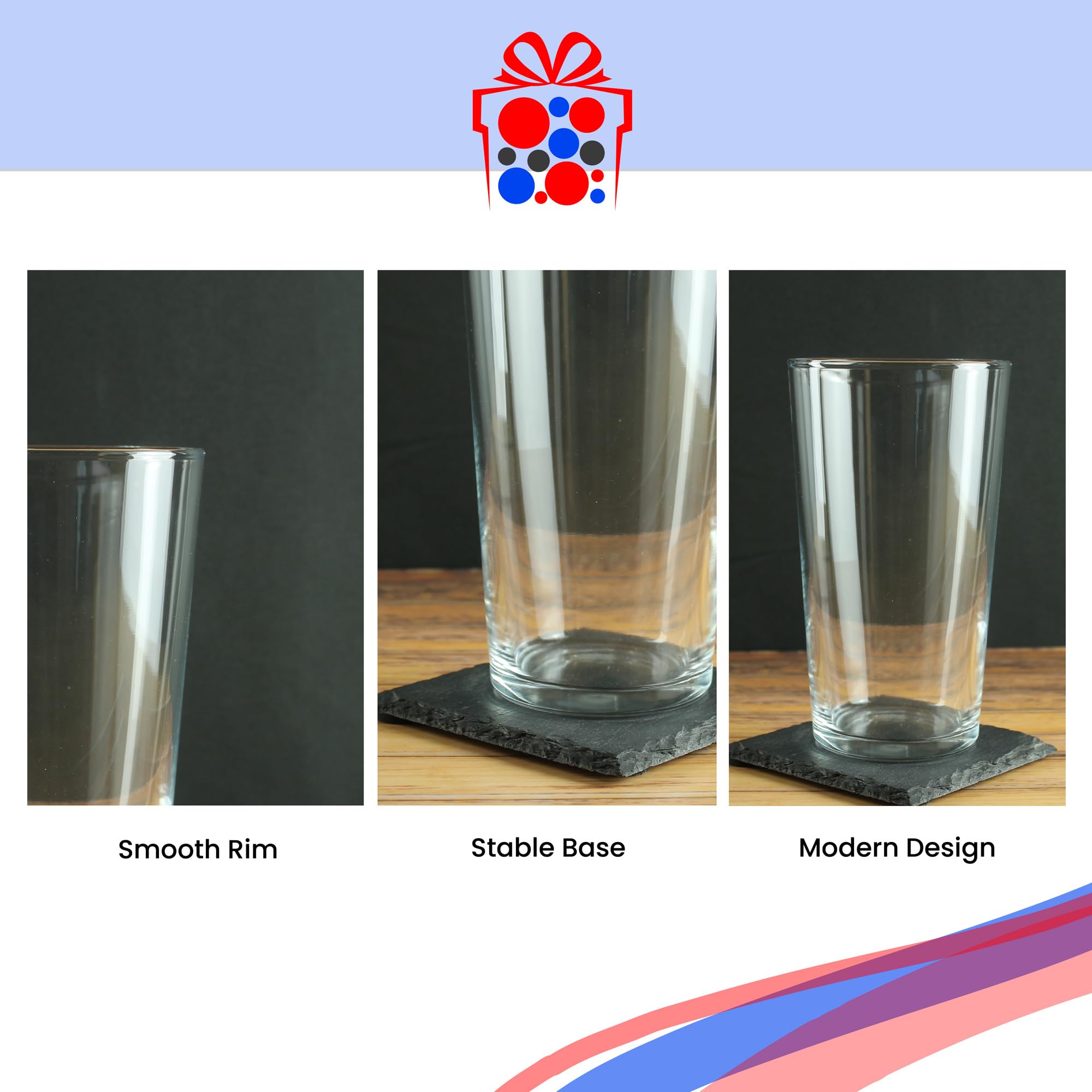All Things Personalised Verre à bière conique avec inscription « Happy Birthday » - 570 ml - Coffret cadeau inclus - Cadeau pour homme, papa, mari, oncle lui, imprimé au Royaume-Uni