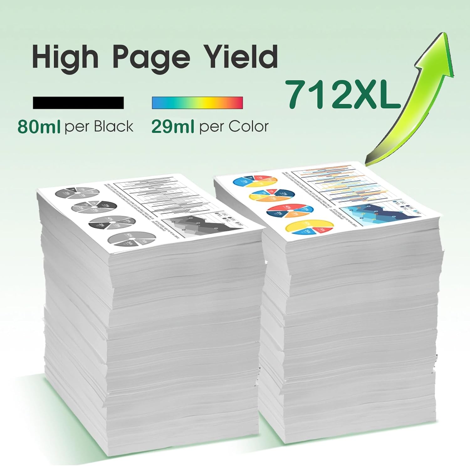 712XL 712 XL Ink Compatible for HP 712 Ink Cartridges Combo Pack Replacement for HP DesignJet T210 Ink Cartridge T230 T250 T630 T650 Studio Plotter Printer (1 Black,1 Cyan,1 Magenta,1 Yellow, 4Pack)