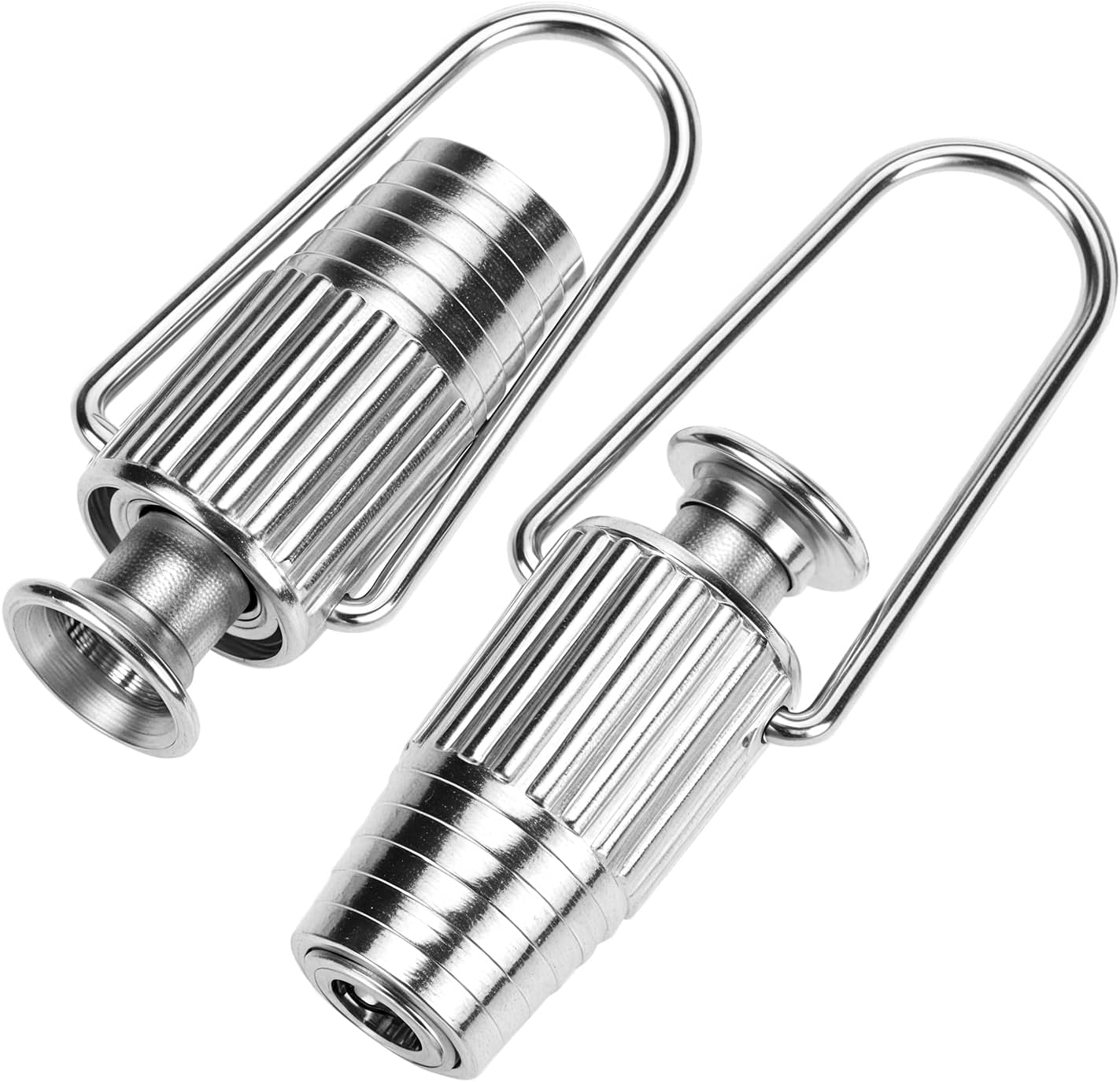 QWORK Clothesline line Tightener, 4 Pcs Metal Clothes Line Tensioners, Aluminum Laundry Drying Line Tight Tool