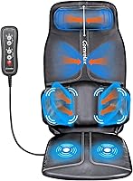 Vista 1 de Masajeador de espalda con masaje de compresión y vibración, almohadilla para silla de masaje para uso en casa y oficina, cojín masajeador de asiento