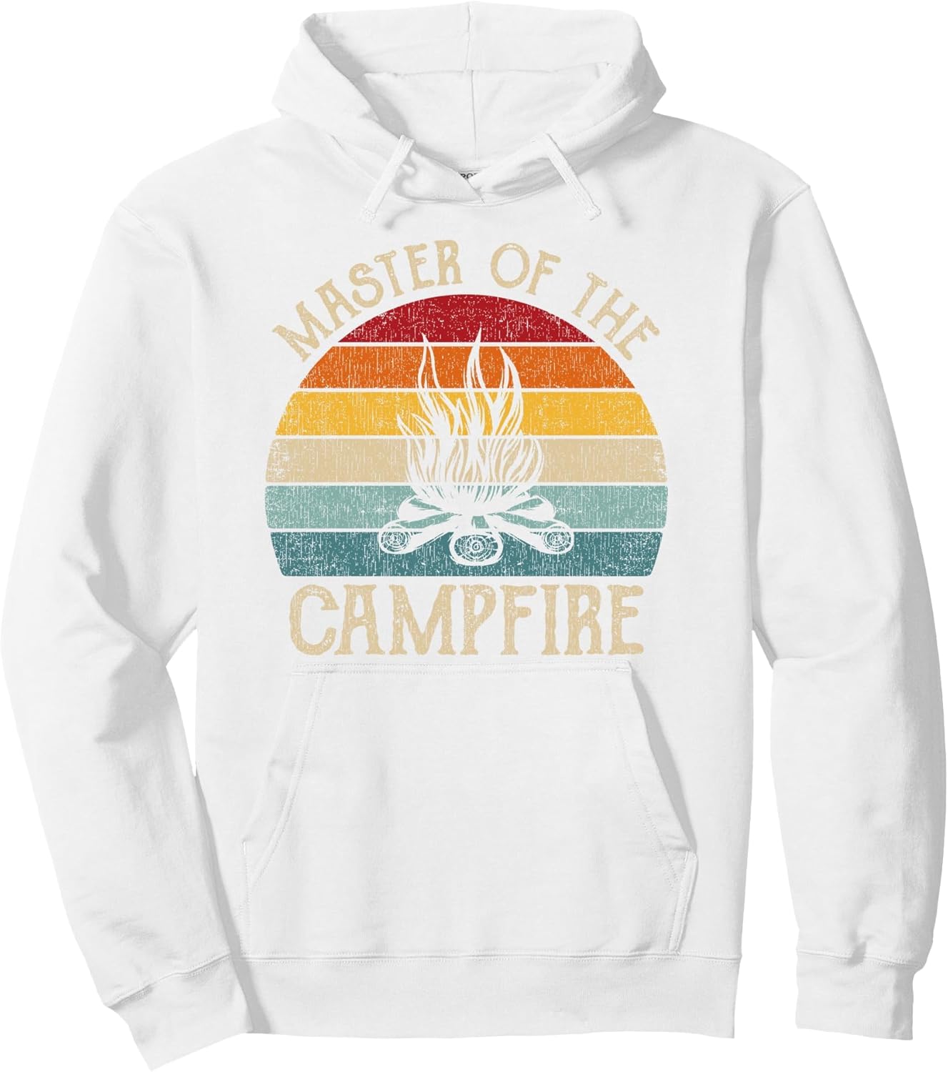 Camp Master Of The Campfire Hoodie Camping Men Retro Camper Pullover Hoodie