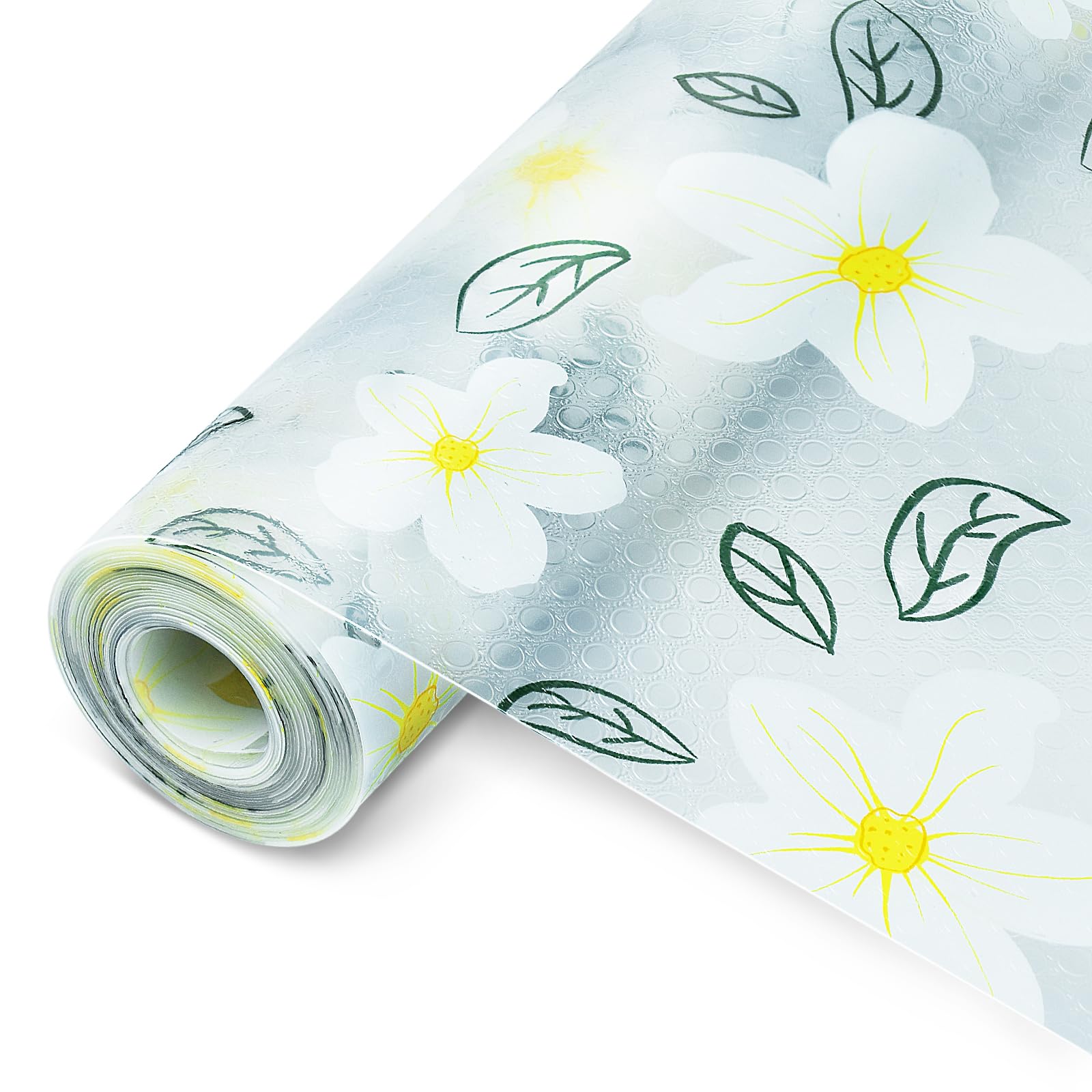 Refragerator Liner, Shelf and Drawer Liners for Kitchen Cabinet, No Slip Cupboard Mats Non Adhesive Fridge Liner, Waterproof Bathroom Sink Mat EVA Place Mats Roll - Sakura 17.7"×197"