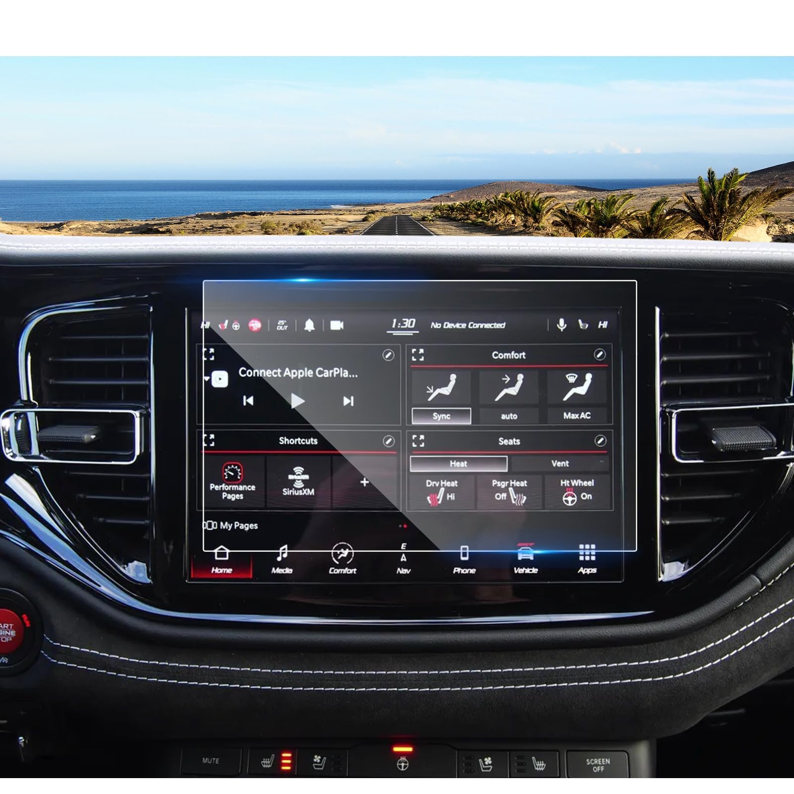 2021-2025 2026 Durango Screen Protector for Dodge Durango (RT/Citadel/SRT 392/SRT Hellcat/GT Plus/RT Plus) 10.1-inch Touch Screen, 9H Tempered Glass 2023 2024 2025 Durango Accessories 10.1"