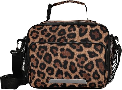 Lunch box Insulated Soft Lunch Bag Lunch Container Leopard Print for Office Work School Picnic Beach