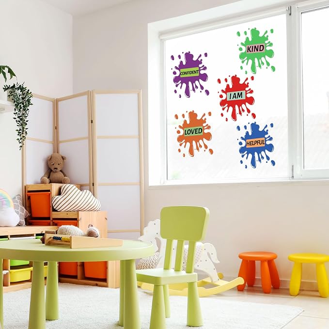 30 adhesivos de piso motivacionales para aula multicolor miniatura 7