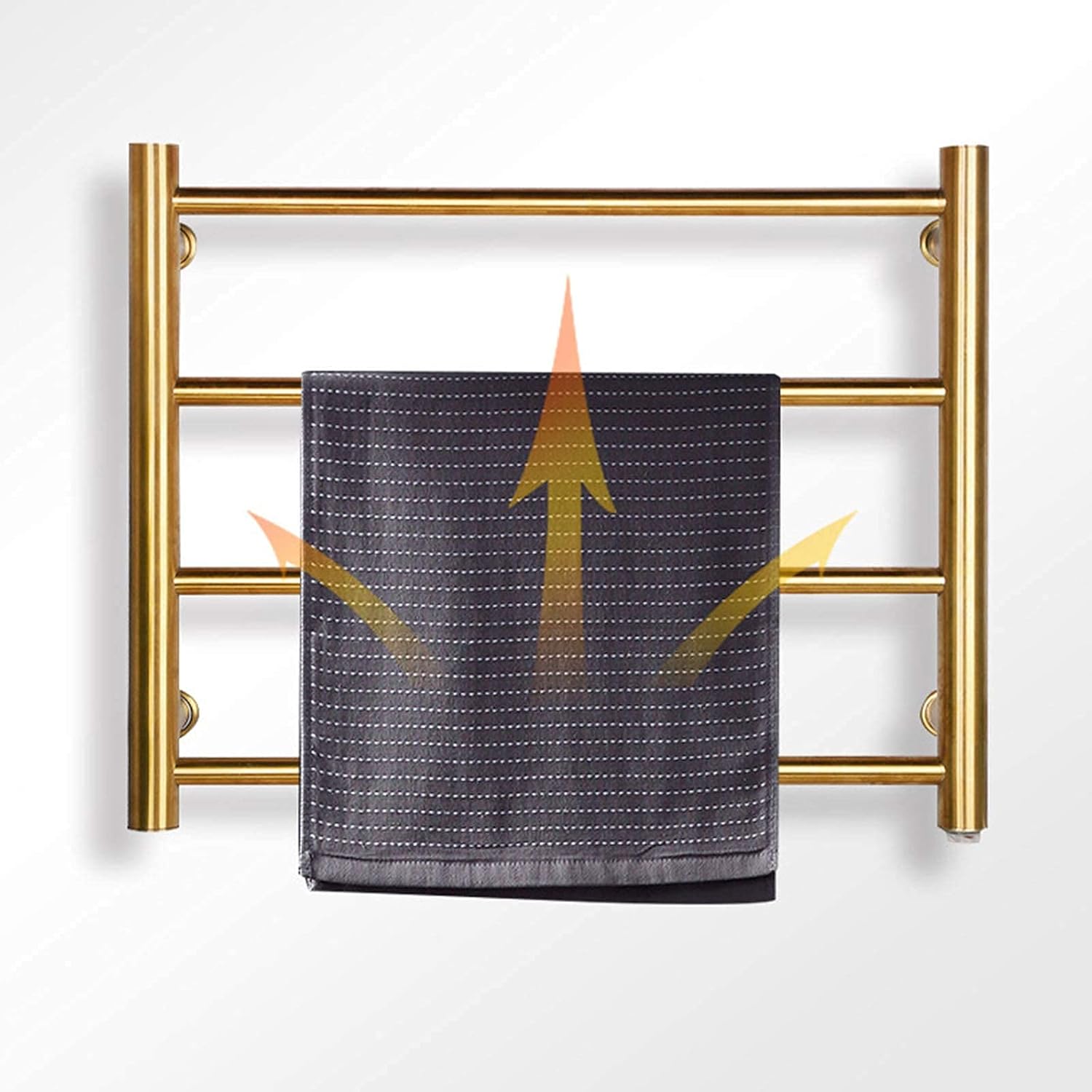 Towel Warmers, Heated Towel Rackd, Wall-Mounted Towel Warmer, Towel Heater with 4 Heated Bars,Plugin/Hardwired