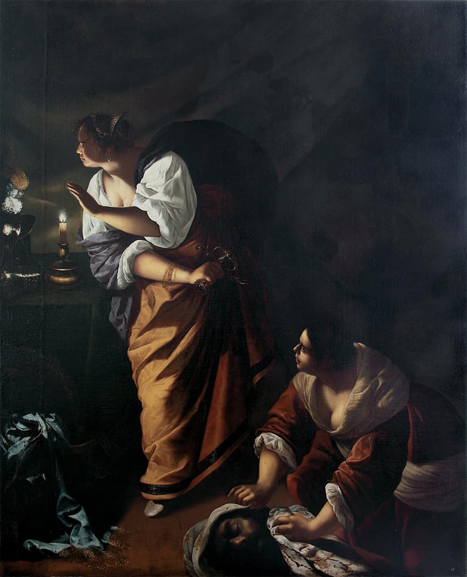 SERENDIPITP Retro Picture Poster Wall Art Pictures Painting Judith and Her Maid Abra with the Head of Holofernes by Artemisia Gentileschi Wall Art Canvas Print for Wall Decor 60x90cm