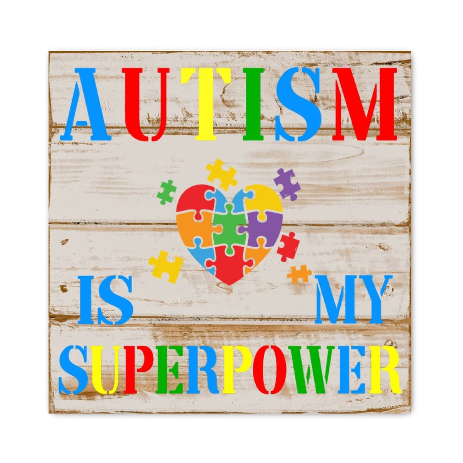 Cadre en bois Autism Is My Superpower pour un salon inspirant