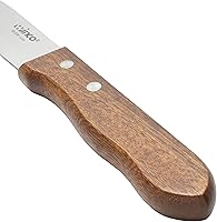 Vista 2 de Winco Cuchillos para carne jumbo, hoja de 5 pulgadas, HDL de madera, punta puntiaguda