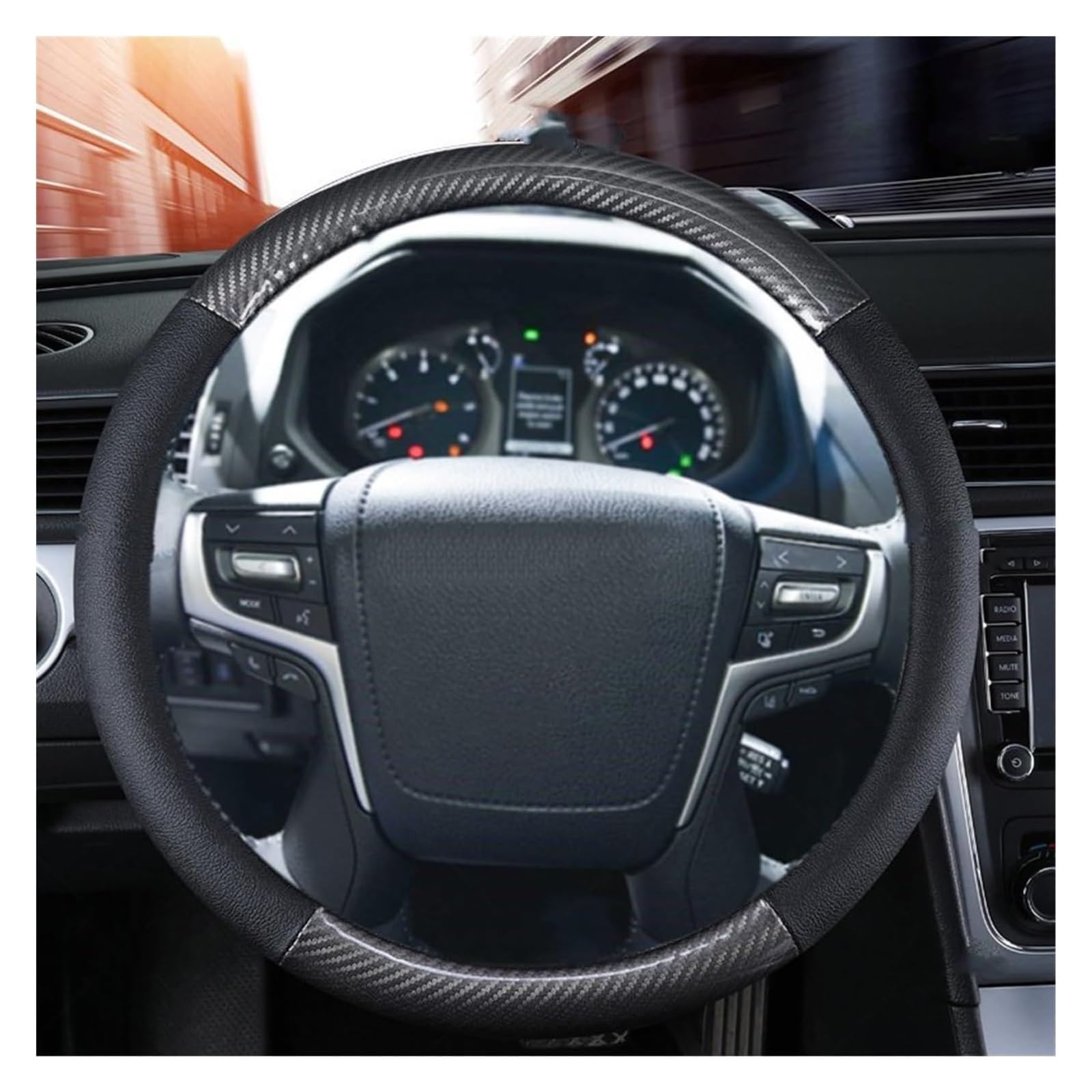 Funda para Volante de Cuatro Estaciones para Toyota Land Cruiser Prado 90 100 120 150 200 300 FJ para Coche Funda para Volante de 40 cm