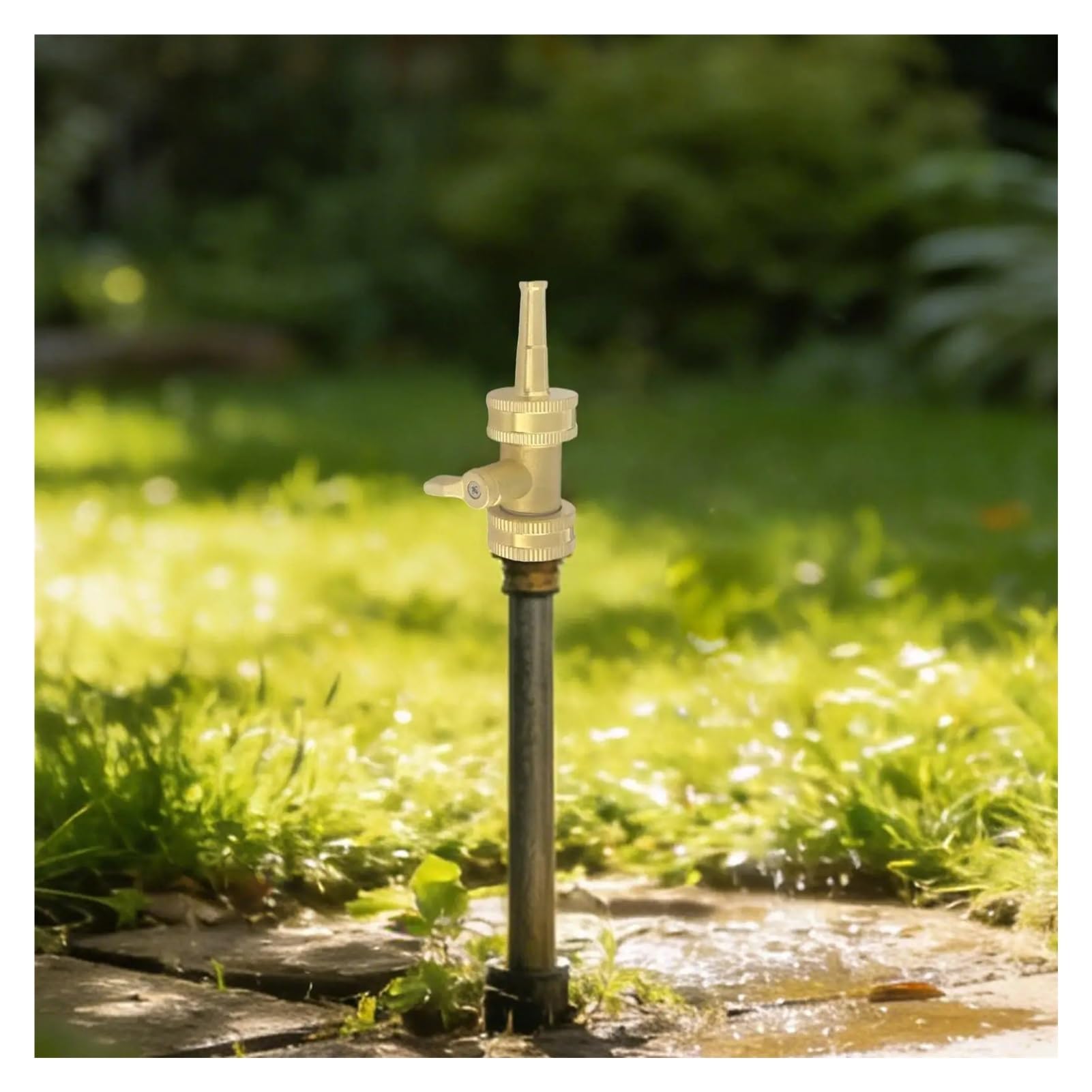 Lot de 2 raccords de tuyau d'arrosage en laiton avec valve – Pulvérisateur haute pression pour tuyau d'arrosage