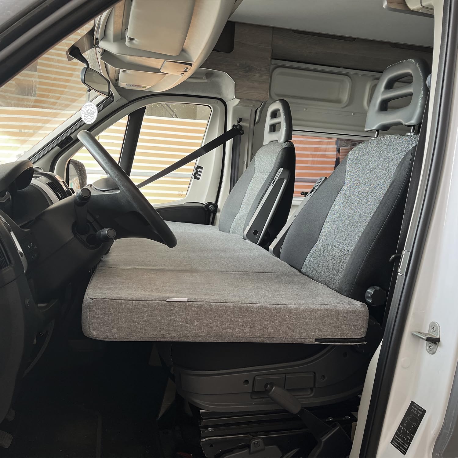 kfoam.es Colchón Plegable Cama Delantera Camper para Fiat Ducato, Jumper, Boxer (2002-2025) Color Gris, Cama Extra, Camper Van, Furgoneta Camper