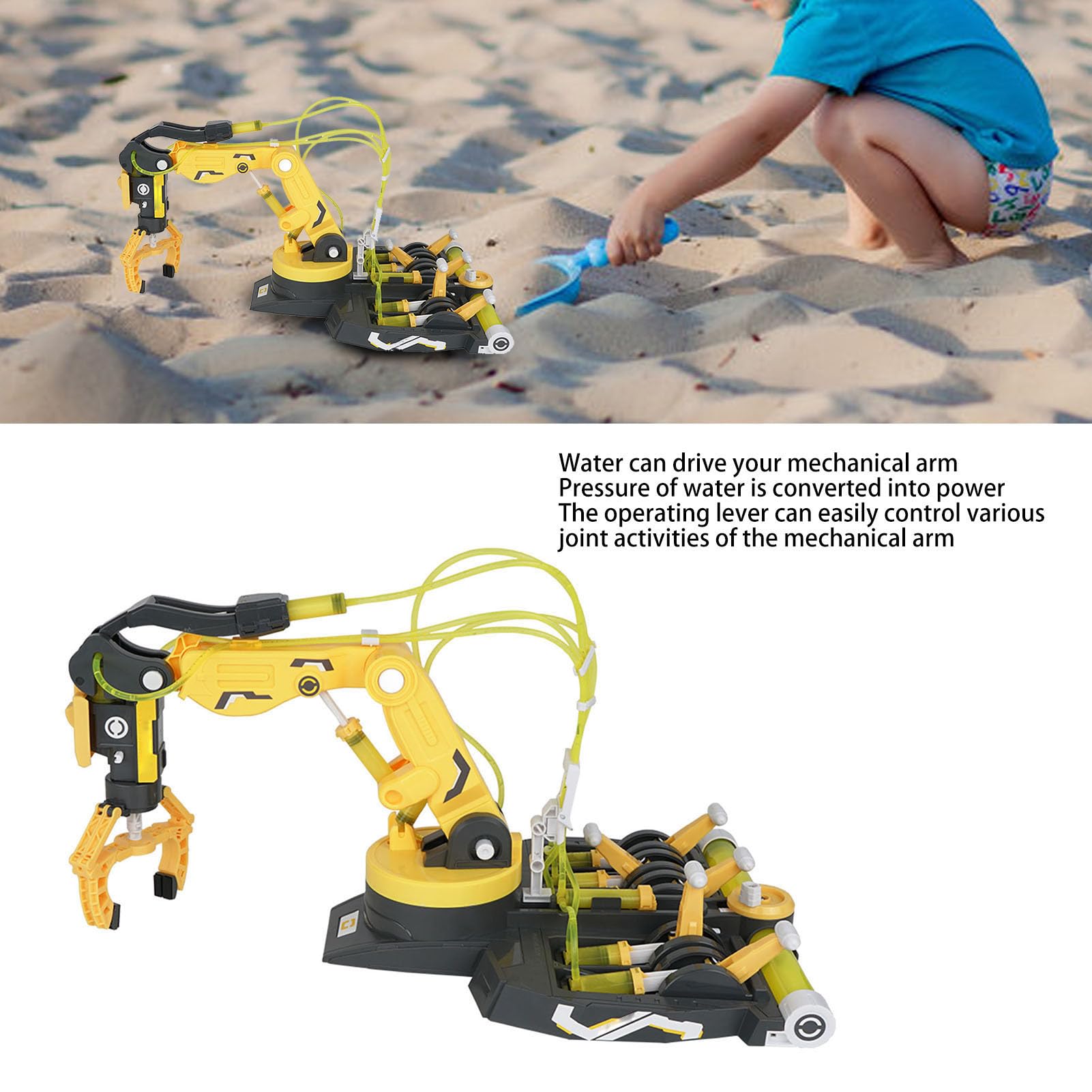 Giocattolo con Braccio Robotico Idraulico per Bambini con Kit di Montaggio, Divertente Esperimento Scientifico per L'apprendimento, Design Educativo in Plastica, Adatto a Partire Dagli 8