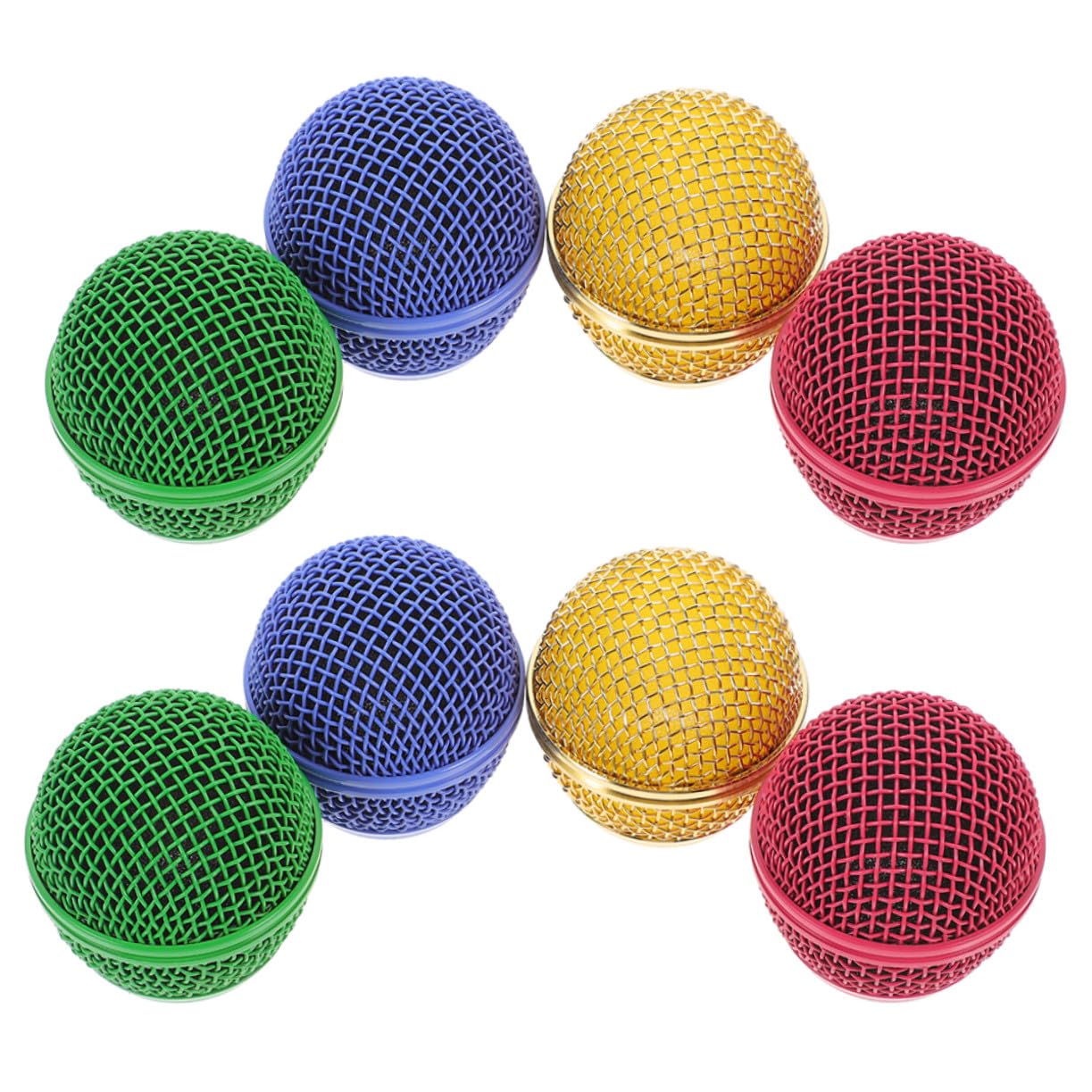 8 piezas Rejilla de Malla para Micrófono Pack Cabeza Esférica Reemplazo Compatible Cubierta Protectora Duradera Fácil Instalación