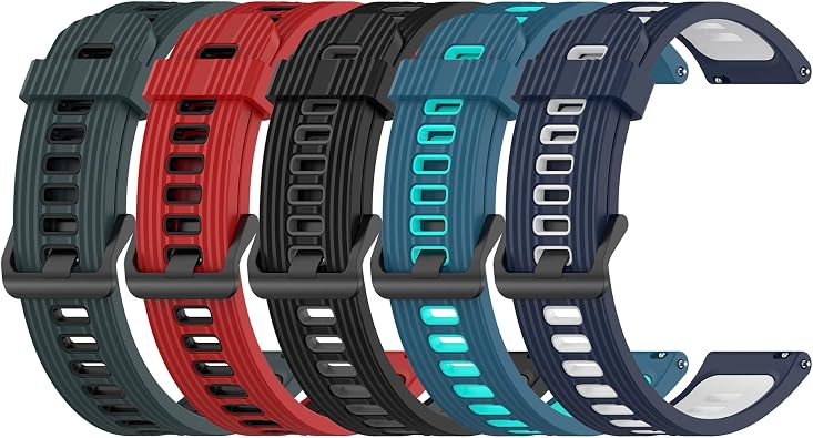 Replacement Bands Compatible with FOXBOX K52/SUNKTA K52 Band,Soft Silicone Sport Wristband Quick Release Watch Strap for FOXBOX K52/SUNKTA K52 Watch Band 5Colors