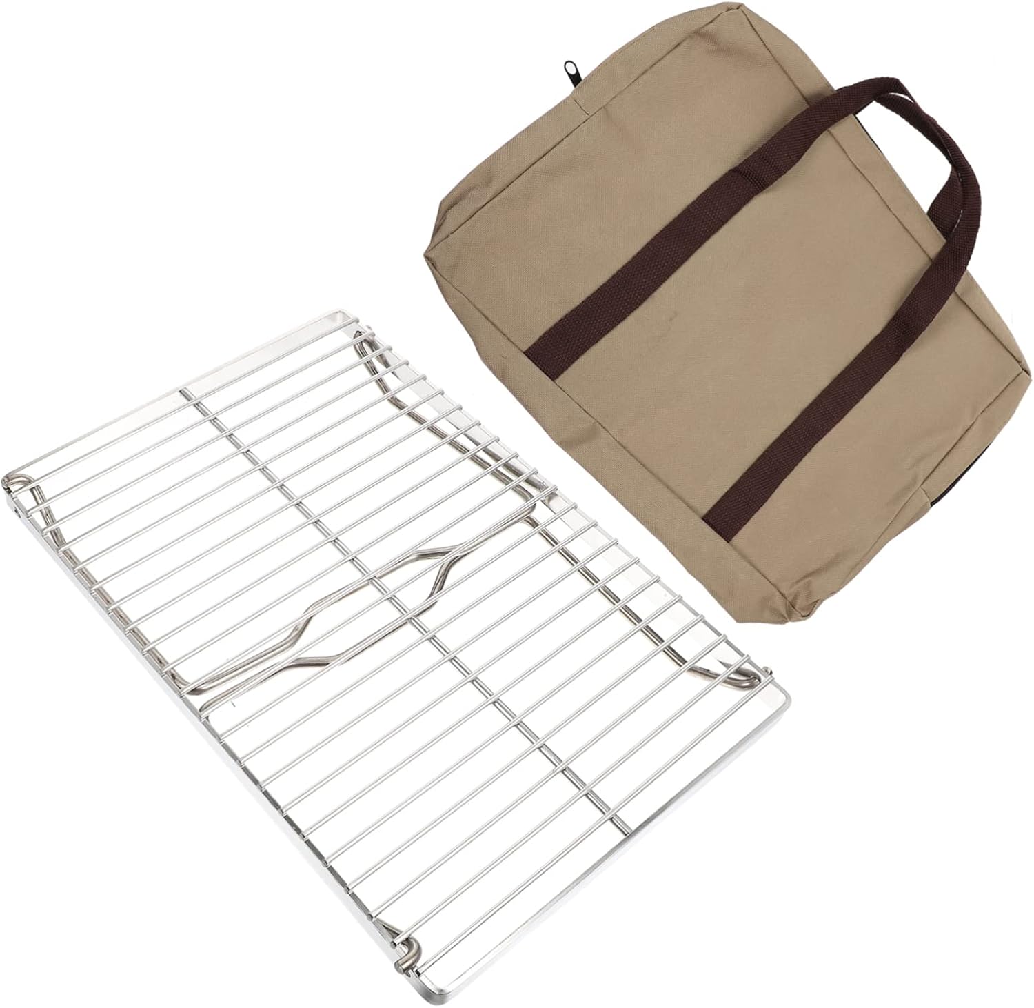 VANZACK Folding Bbq Grill Portable Camping Grill Stainless Steel Bbq Grate for Outdoor Parties Picnics