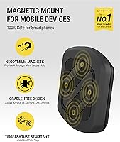 Vista 2 de Scosche Magnetic Phone Holder for Car Dashboard with Extra Strong Magnet, Thick Metal Plate & 360° Rotation, Secure Cell Phone Car Mount for Large