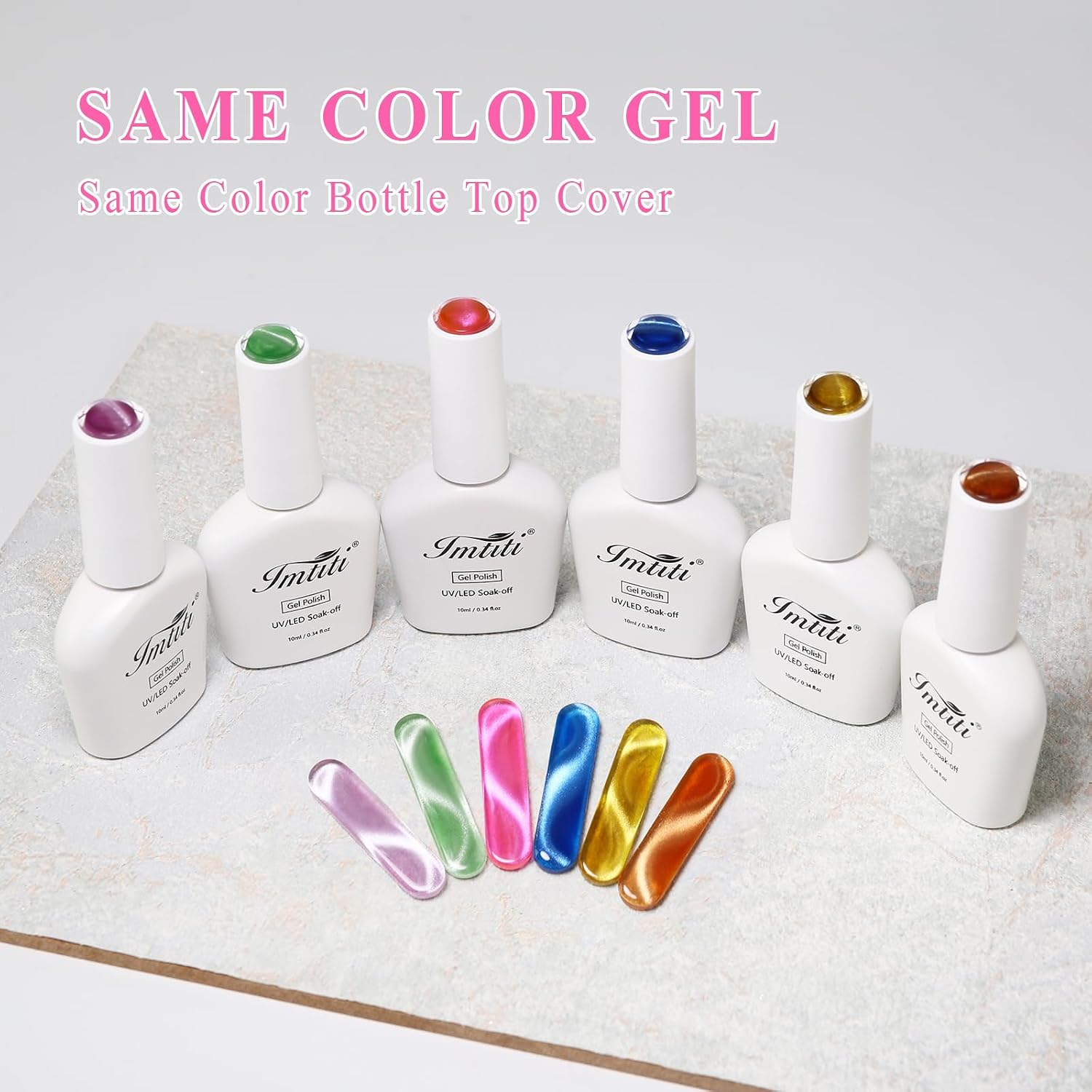 Summer Limited Edition Cat Eye Gel Nail Polish Kit - 6 ColorS,10ml Each, Soak Off UV LED Gel Polish, Chip Resistant, Long Lasting 28+ Days, Easy Self-Leveling, Salon Quality DIY Manicure