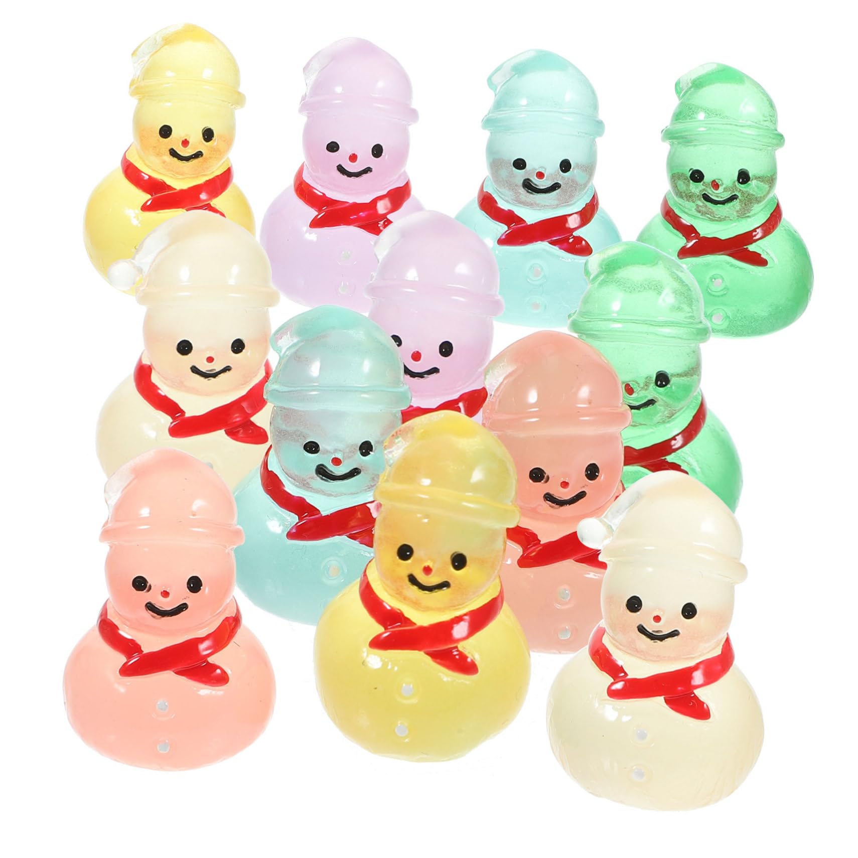 12Pcs Mini Natale Giocattolo Decorazioni per Torte, Decorazioni per Feste di Animali da Babbo Natale Alce, Decorazione Torta a Tema Natale Topper per Cupcake per Bambini Feste di Natale, Baby Shower