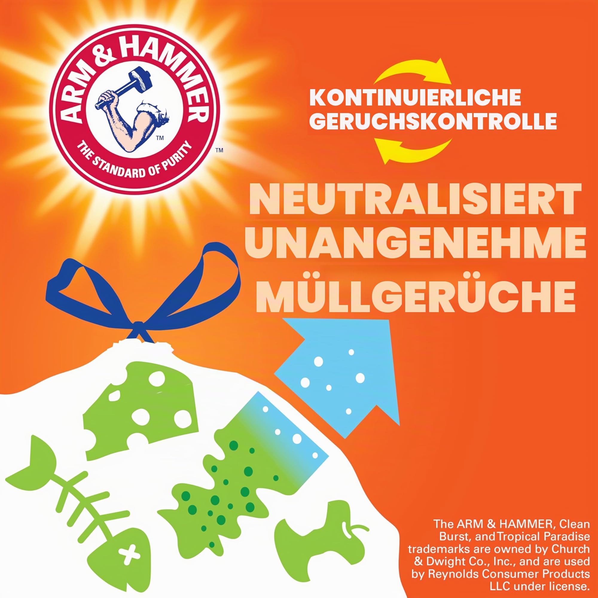 Hefty 10013700016605 Ultra starke hohe Küchenabfallbeutel, Lavendel, Sweet Vanille, 35 l, 80 Stück, Weiß, 1 Stück