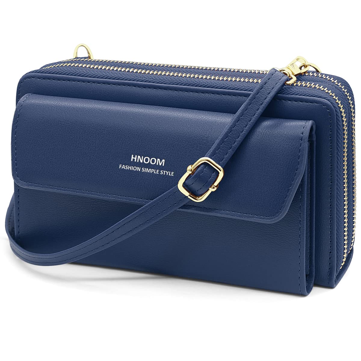 HNOOM Sac Téléphone Portable Femme Portefeuille en PU Cuir Sacs Bandoulière Femme Pochette Téléphone Portable Petit Sac à Bandoulière pour Téléphone avec Porte Carte, Bandoulière