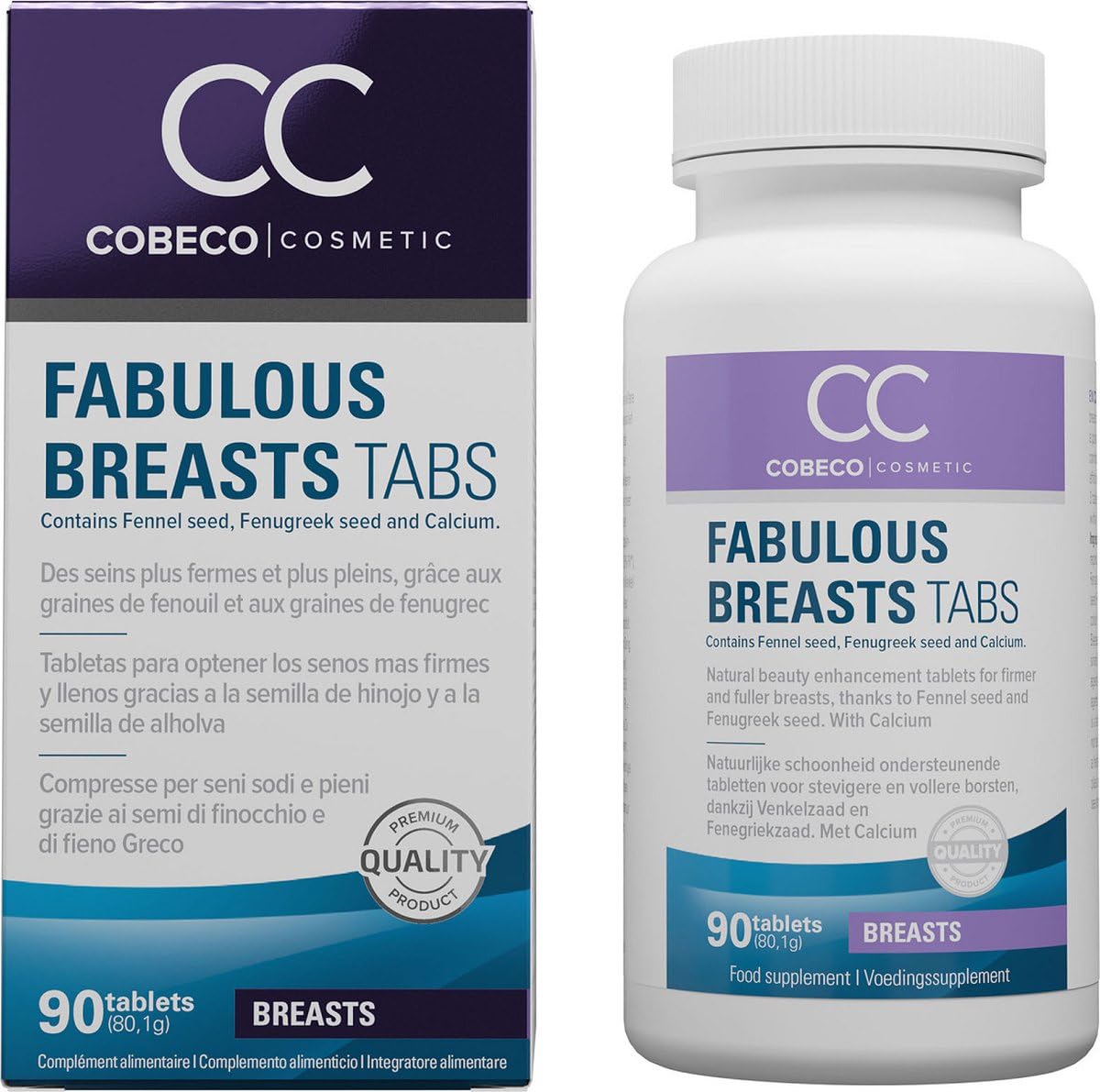 Cobeco Cosmetics Fabulous Breasts Tabs West - 90 Tabs