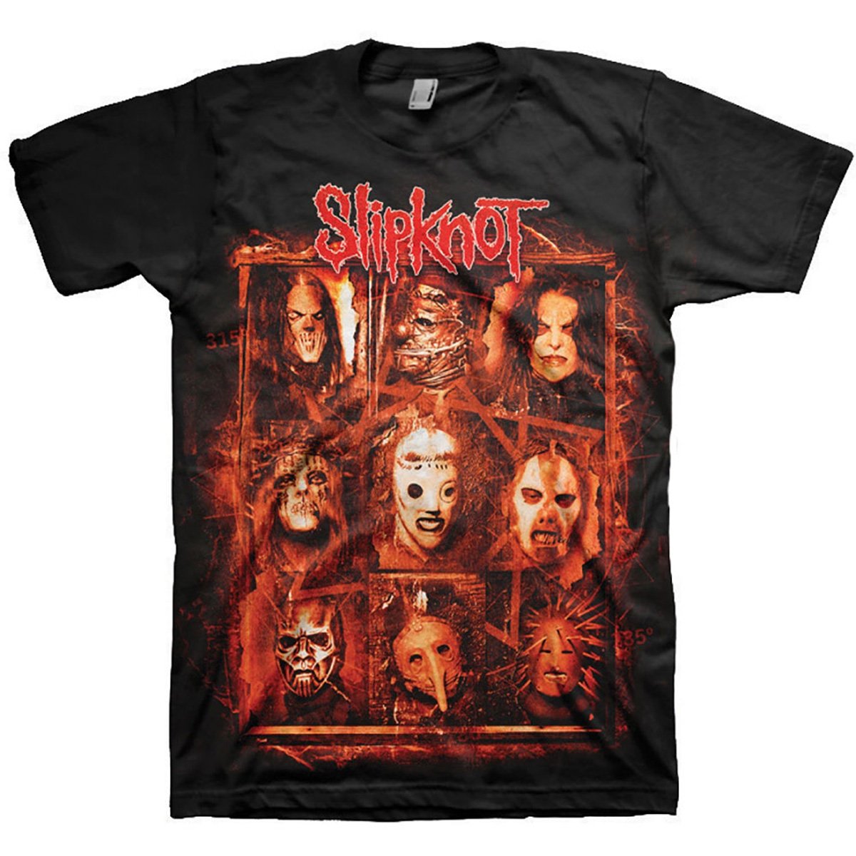 Slipknot Men's Rusty Face Short Sleeve T-Shirt, Black, Small