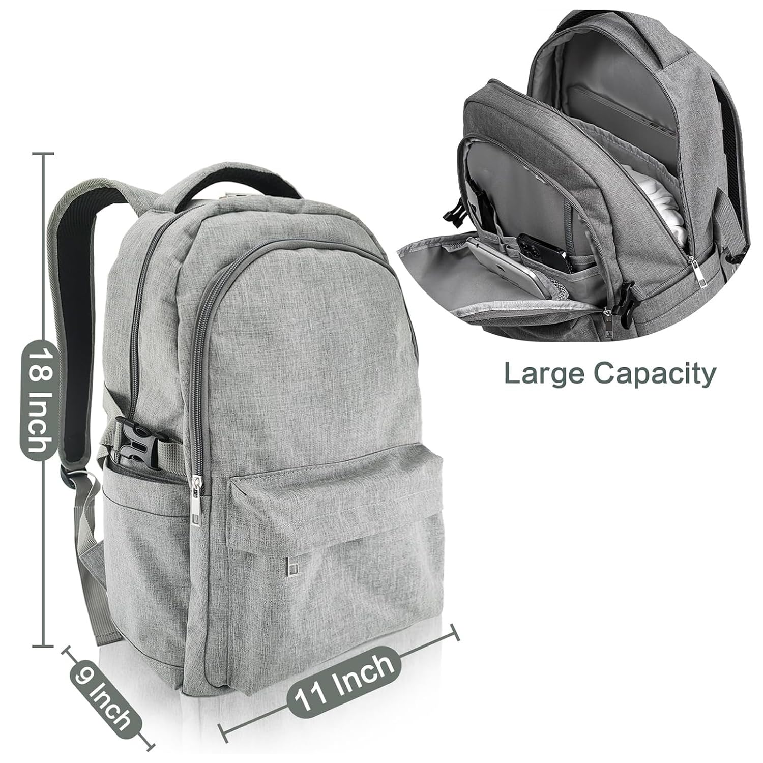 DJXIK Travel Hiking Summer Backpack with Fan, 3 Levels of Wind, 50L Waterproof Rain-Proof Outdoor Carry-On Bag Sports Camping Backpack with USB Port for Short Trip Cycling City Walks