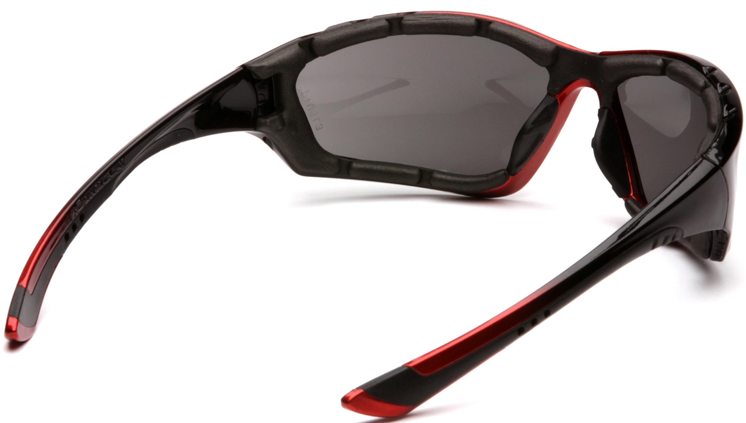 (12 Pair) Pyramex Accurist Glasses Black/Red Padded Frame/Gray Anti-Fog Lens (SBR8720DTP)