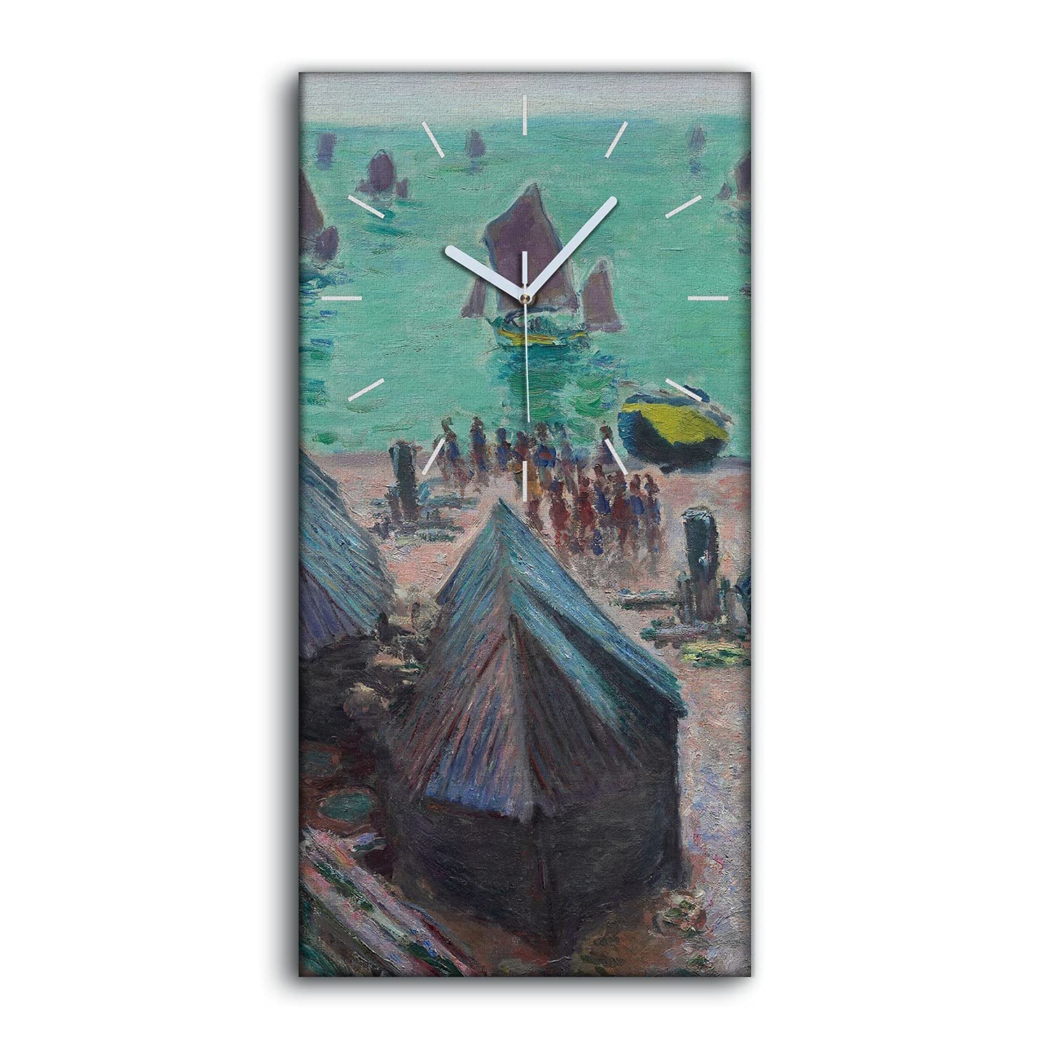 Horloge sur Toile Salon Moderne 30x60cm Art Mural Silencieux