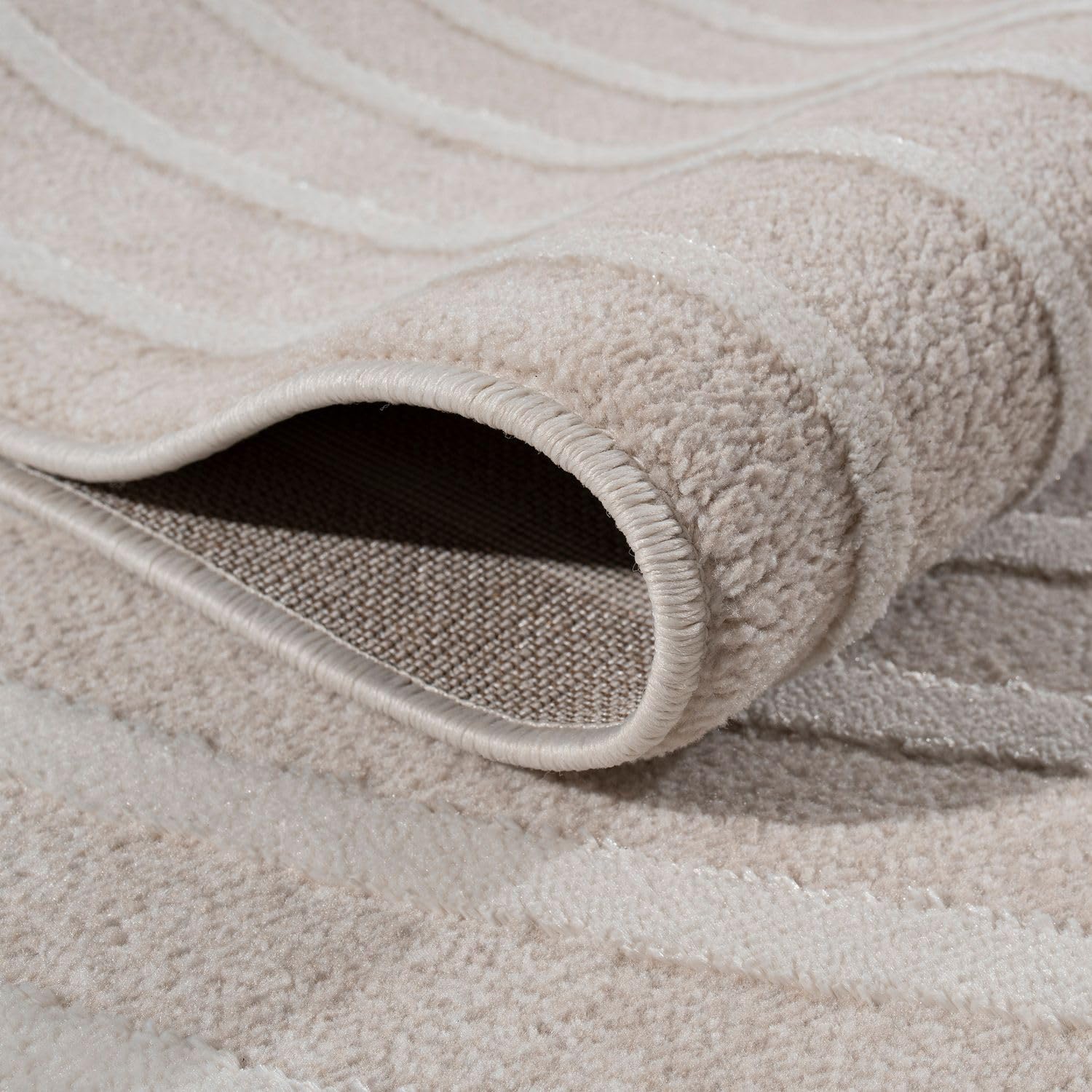 TT Home Tapis Salon Salle À Manger Poil Court Style Boho Scandinave Design Moderne Uni Optique Géométrique Arc-en-Ciel, Dimension:160x220 cm