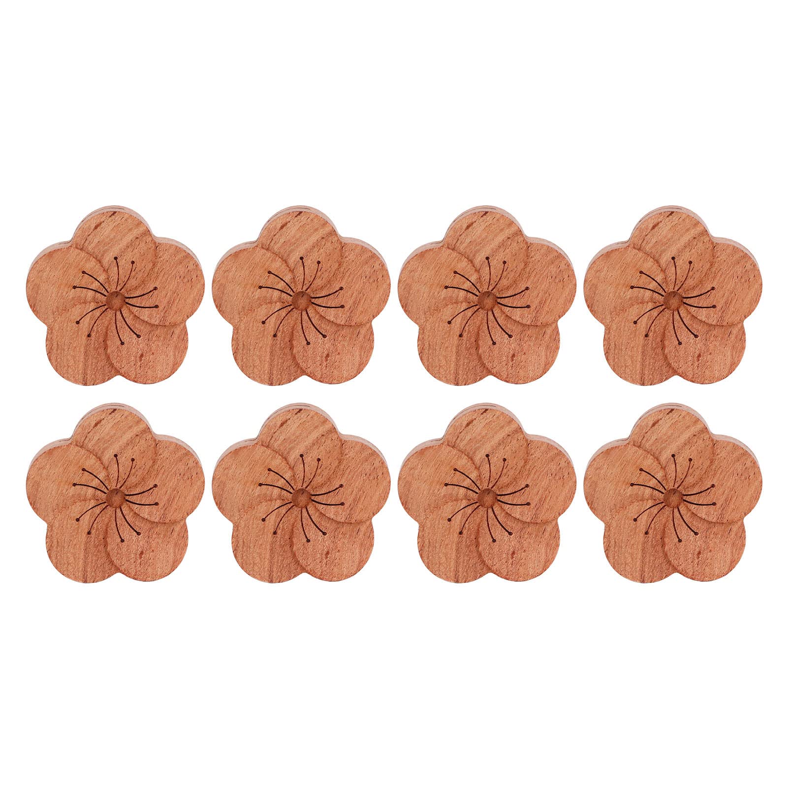 Essential Oil Car Dyfuzor Plum Flower Shape Simple Compact Rosewood Materiał Dyfuzor do codziennego użytku w samochodzie i domu, zestaw 8 szt