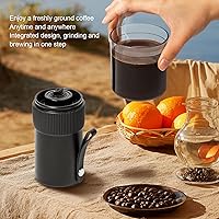 Vista 4 de Generic Molinillo de café eléctrico portátil con mango recargable por USB, parada automática, silencioso, ajustable, pequeño, de acero inoxidable