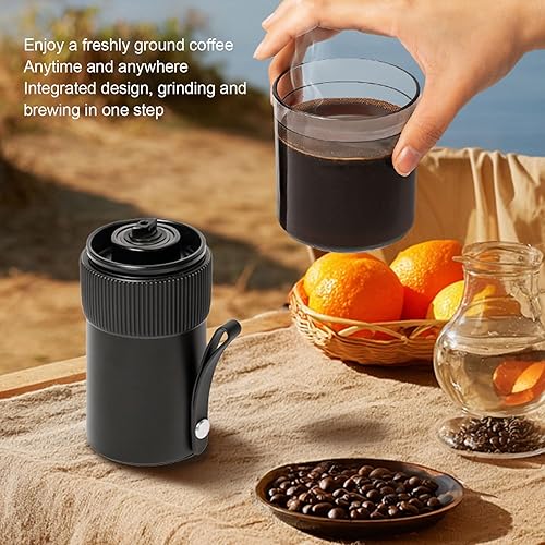 Miniatura 3 de FTVOGUE Molinillo de café recargable por USB, molinillo eléctrico de grano de café con parada automática ajustable, tamaño de molienda ajustable,