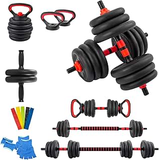 20Kg Dumbbell Set, Adjustable Home Gym Weights for Men & Wom