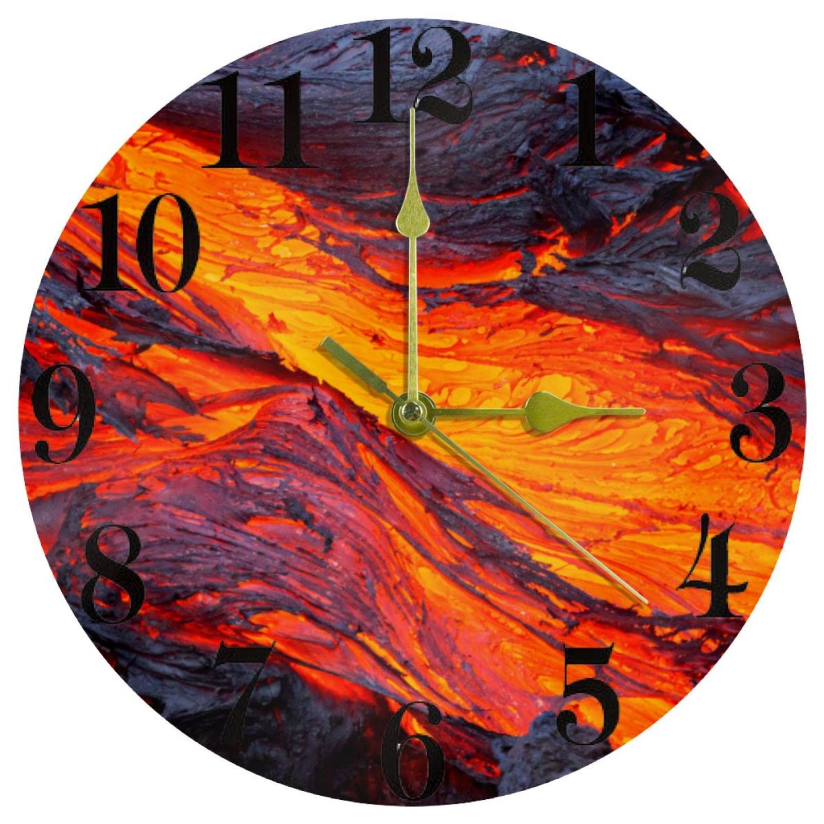 Horloge murale silencieuse sans tic-tac Lava Magma pour bureau