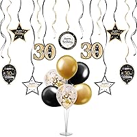 Vista 22 de Juego de decoraciones para fiesta de cumpleaños número 16, serpentinas moradas con soporte de globo de mesa morado, decoraciones de fiesta