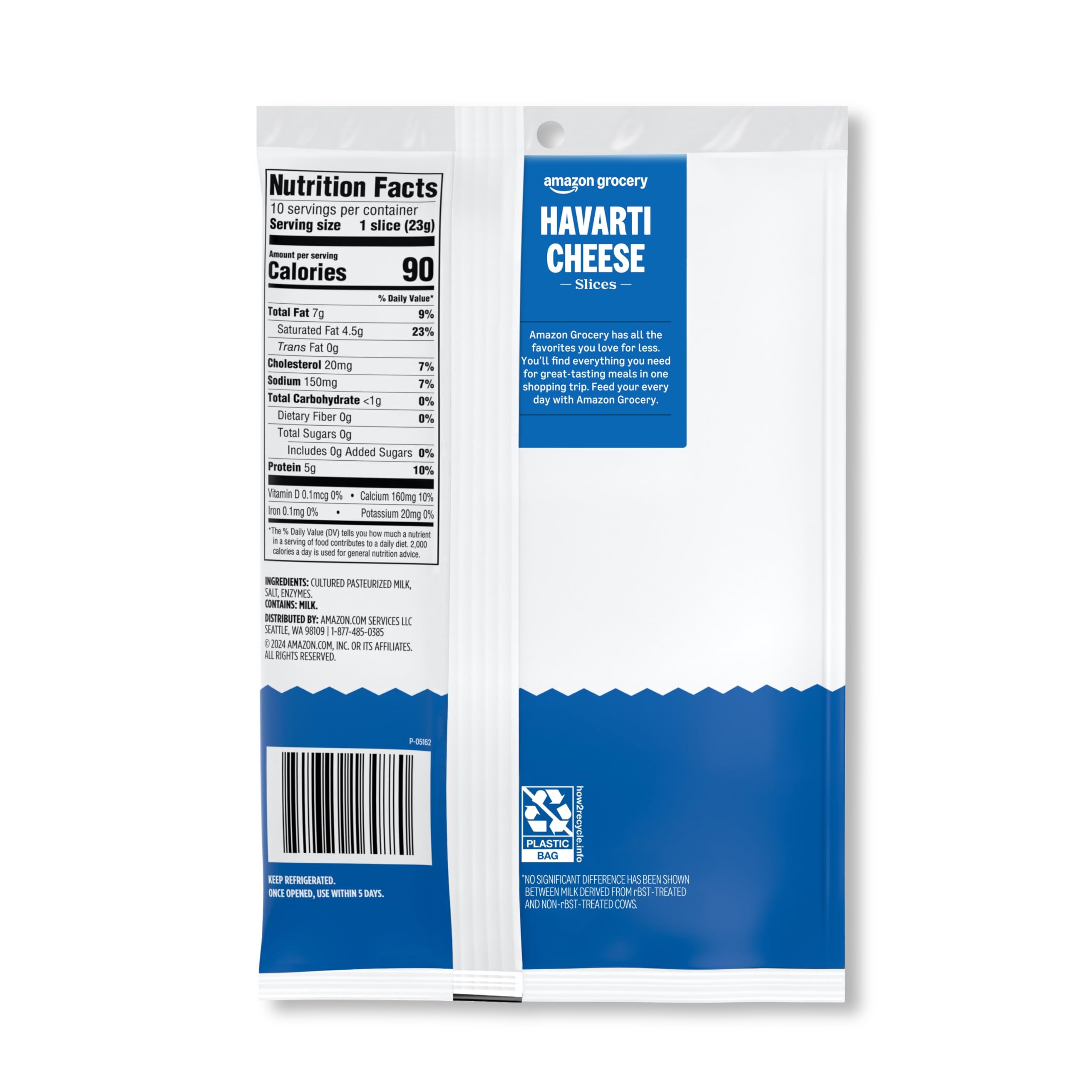 Amazon Grocery Havarti Cheese 8 Oz 10 Slices Previously Happy Belly Packaging May Vary — view 3