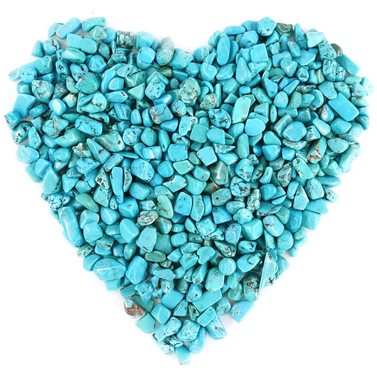 1 LB (460g) Natural Crushed Turquoise Pebbles Gemstone Chips