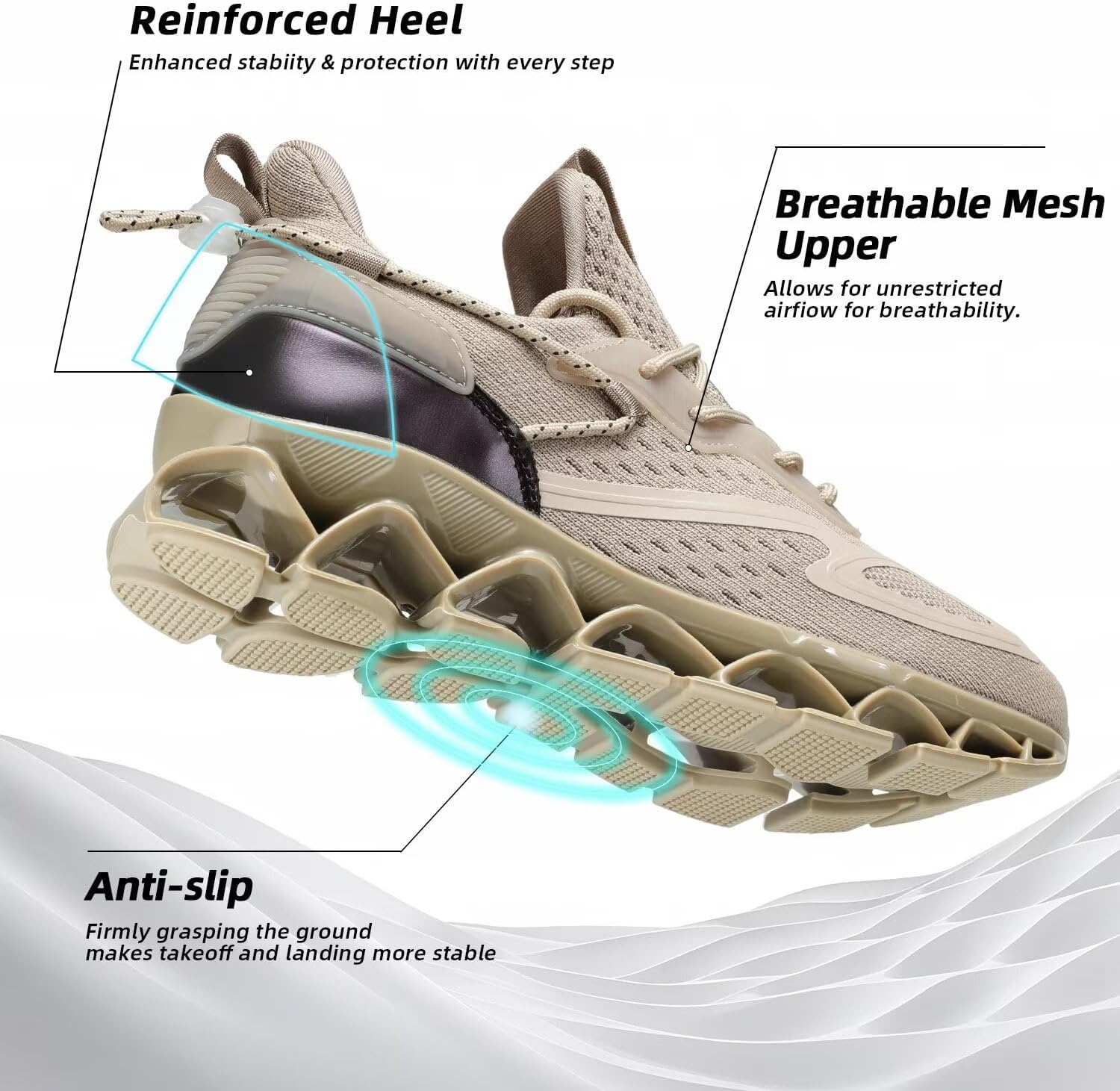 Mens Athletic Running Shoes Blade Tennis Casual Fashion Sneakers Comfort Non Slip Walking Sport Trainers Trail Runners - Image 7