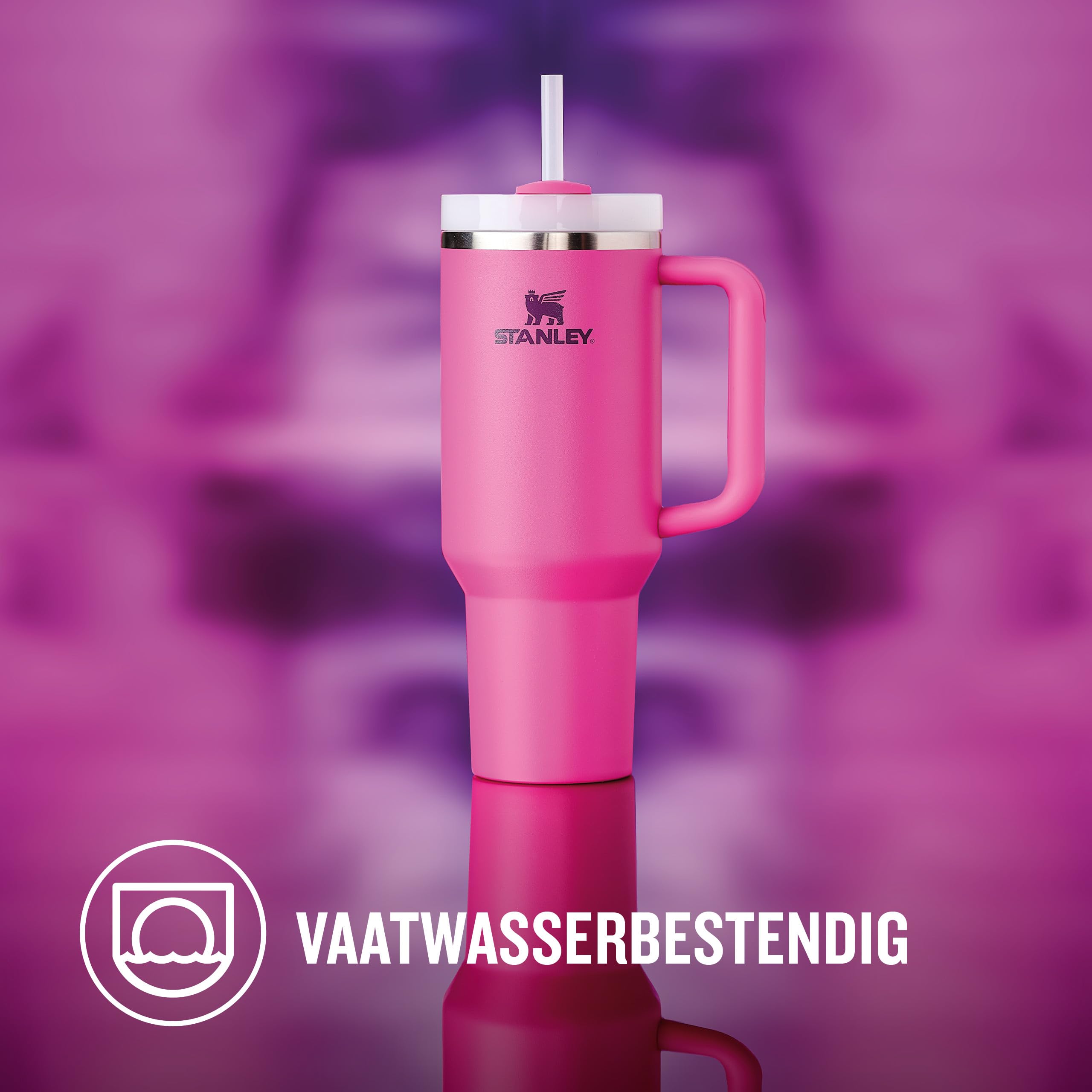 Stanley 1913 Quencher H2.0 Flowstate Tumbler 1.2L - 11 Uur Koud - 48 Uur Met Ijs - Drinkfles Met Rietje, Handvat En Deksel - Vaatwasmachinebestendig - Thermosbeker Voor Koude Dranken - Orange Cream