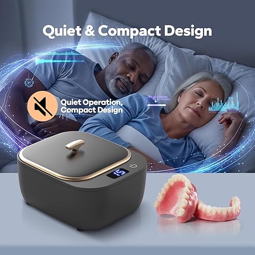 Miniatura 5 de Limpiador de retenedores, limpiador ultrasónico para retenedores, protectores bucales, protectores nocturnos y dentaduras, limpiador de joyas, 48