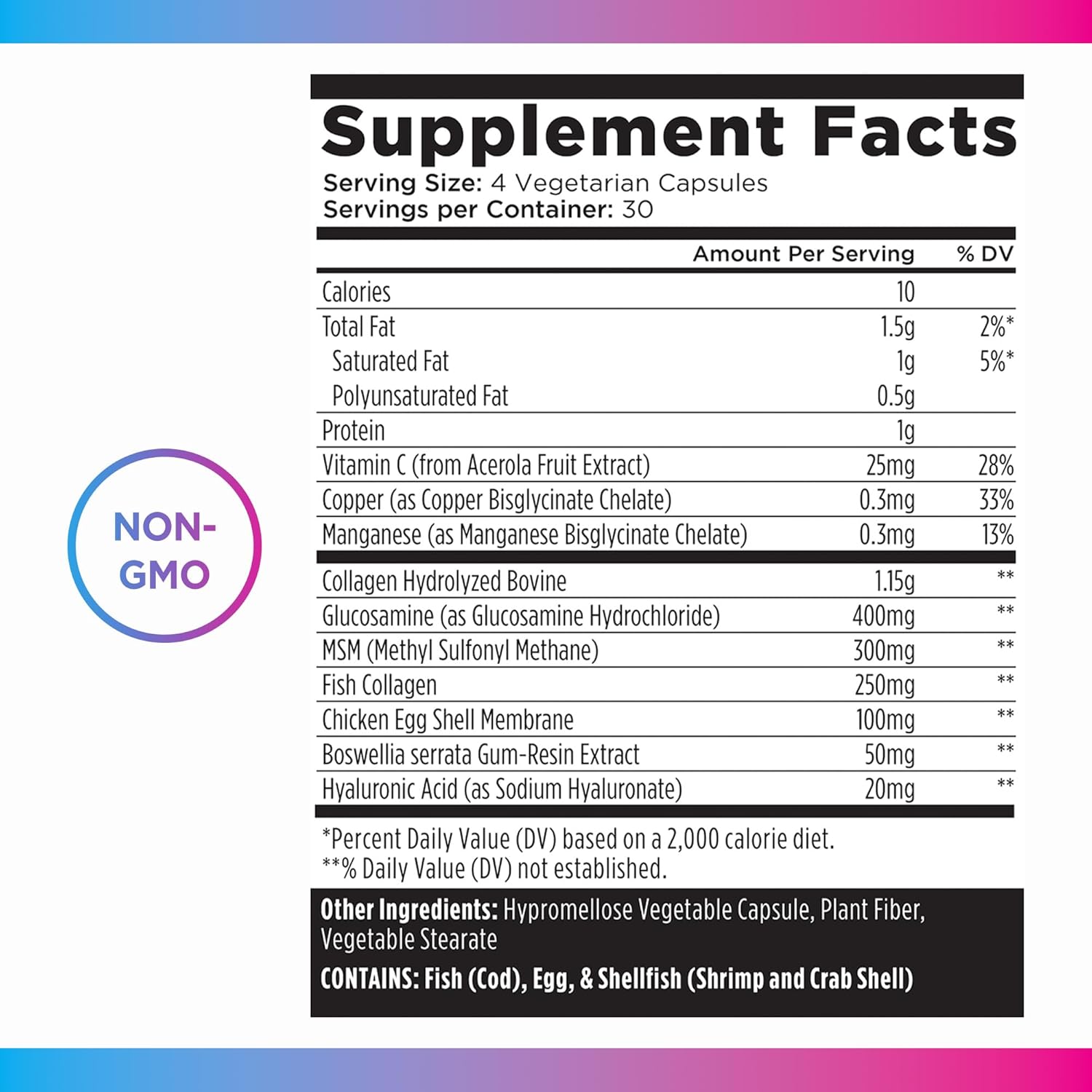 Livingood Daily Collagen + Joint Support, Grass Fed Multi Collagen Peptides I III V X with Hyaluronic Acid, Joint Support Supplement for Women & Men, Hair Skin Nails, Keto & Gluten Free, 120 Capsules - Image 5