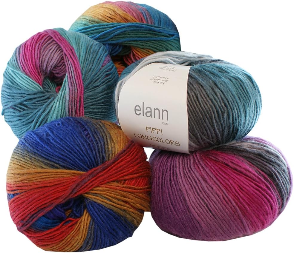 elann Pippi Longcolors Yarn | 5 Ball Bag | 613 Color Pack 3