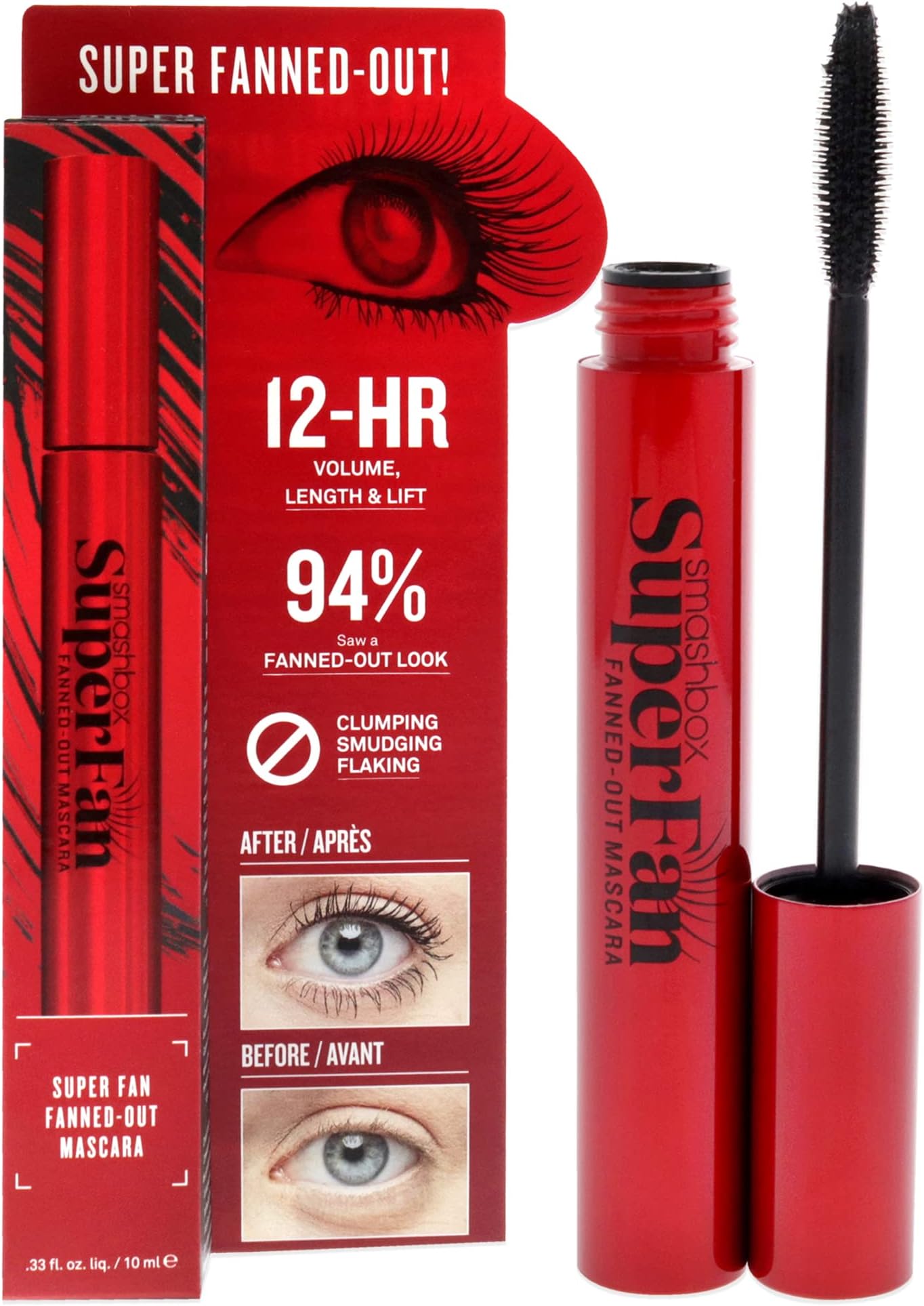 Smashbox SuperFan Mascara Gives Modern 12 Hour Length - (0.33 oz/10 ml)